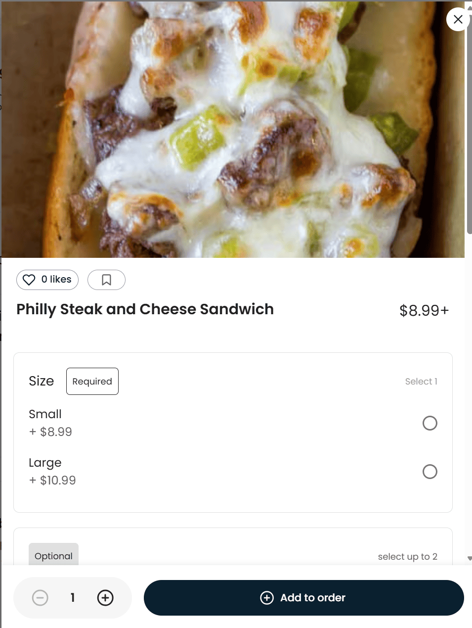Steak & Cheese Sub Sandwich